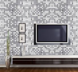 MOSAIIKKI LAATTA ITSELIIMAUTUVA C06/AD GLASS+STONE BLANCO 300X300 mm