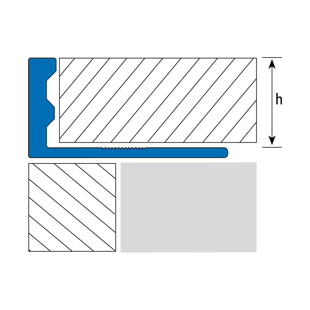 ULKOKULMALISTA/PÄÄTELISTA ALUMIINI 183A 10MM:2,5M:ARENA NEGRO/HIEKKA MUSTA