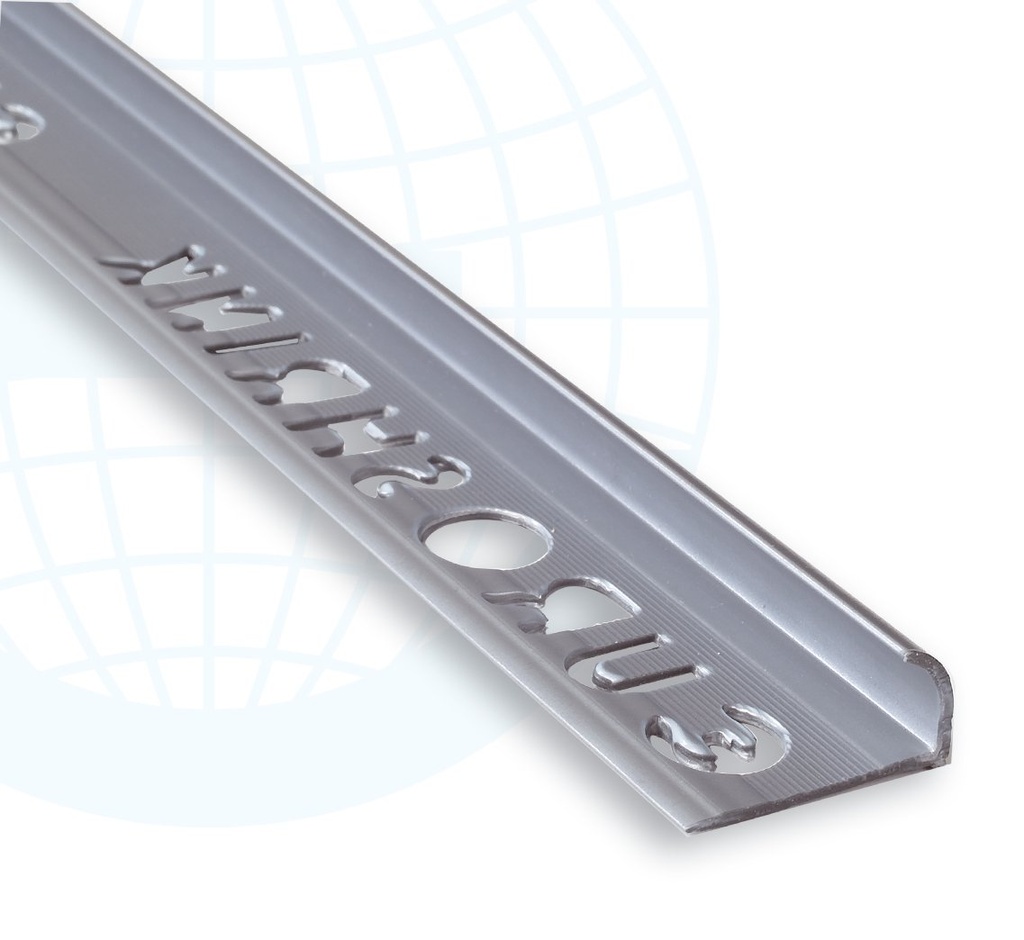 ULKOKULMALISTA PUOLIPYÖREÄ PVC 171 10MM:2,55M:PLATA CLARO, VAALEA HOPEA