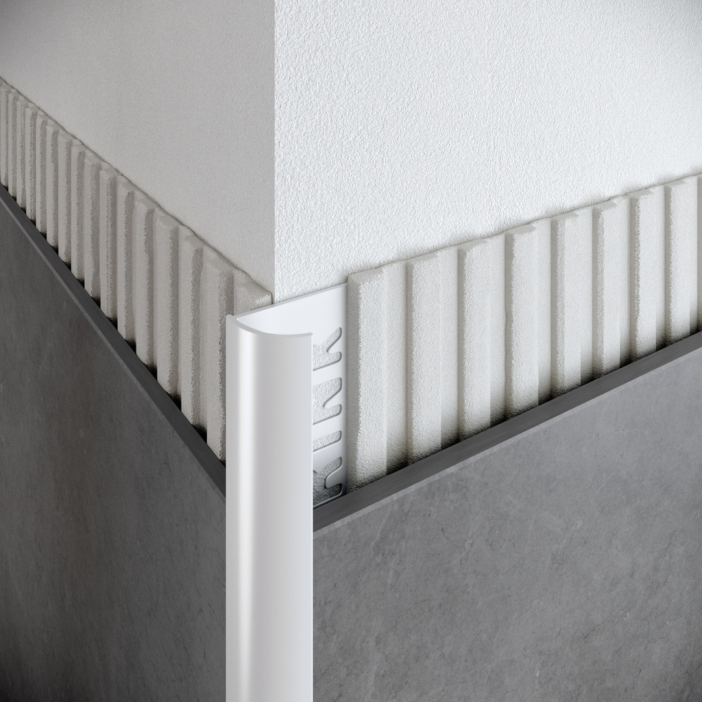 ULKOKULMALISTA PUOLIPYÖREÄ PVC171 8MM:2,55M:BLANCO/VALKOINEN