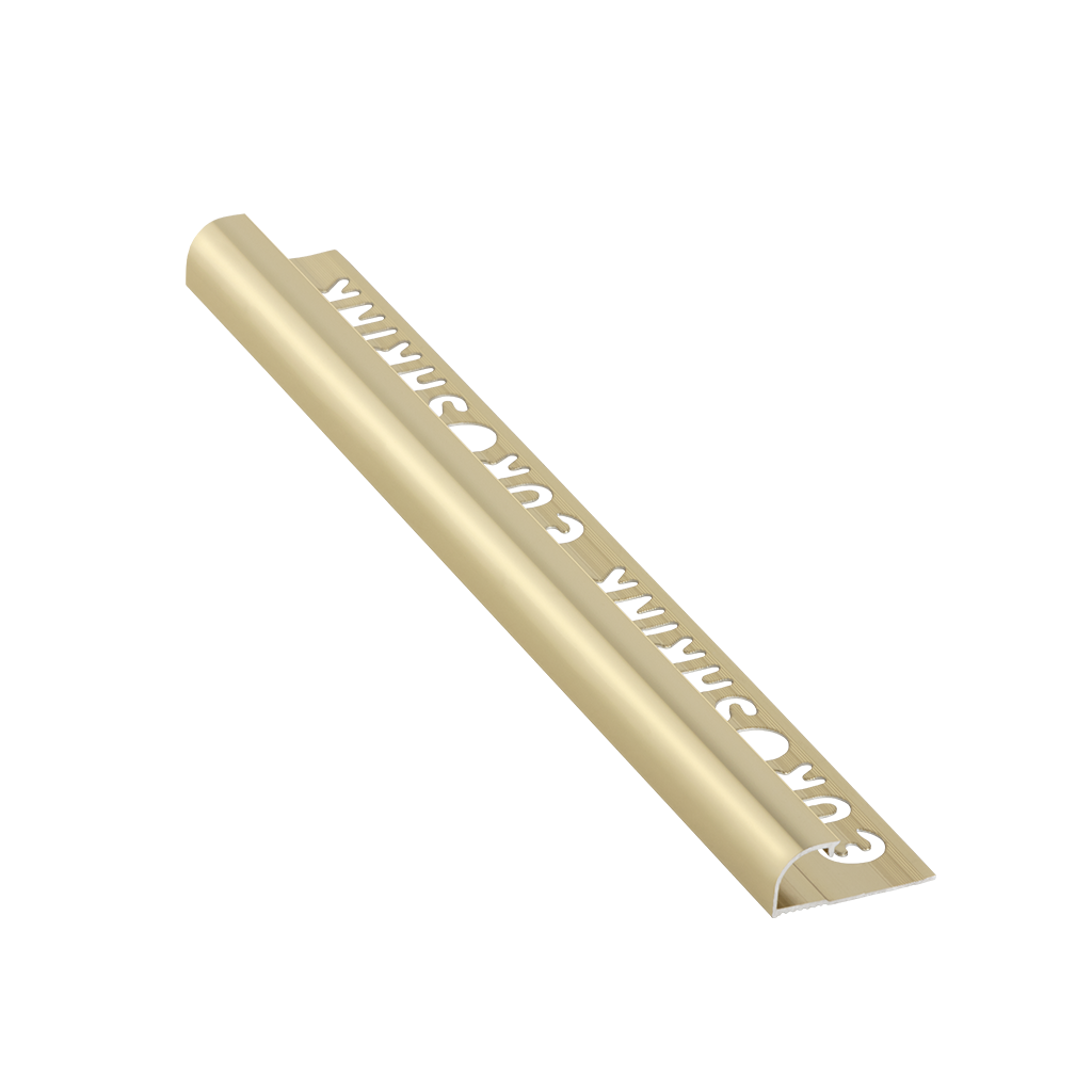 ULKOKULMALISTA PUOLIPYÖREÄ ALUMIINI 171A 10MM:2,5M:ORO BRILLO/KULTA KIILTÄVÄ