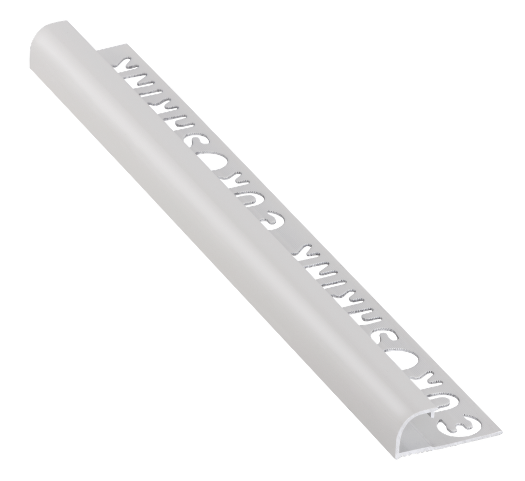 ULKOKULMALISTA PUOLIPYÖREÄ ALUMIINI 171A 10MM:2,5M:PLATA MATE/HOPEA MATTA