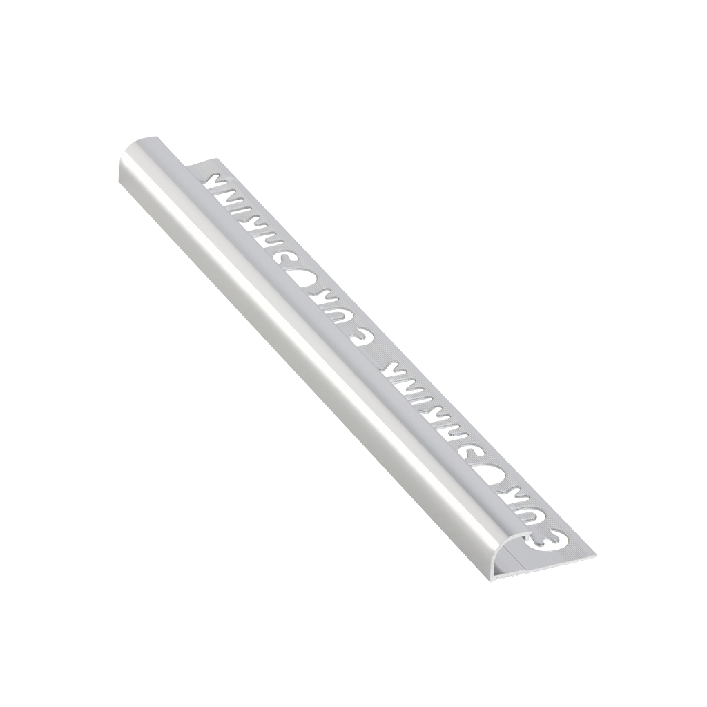 ULKOKULMALISTA PUOLIPYÖREÄ ALUMIINI 171A 8MM:2,5M:PLATA BRILLO/HOPEA KIILTÄVÄ