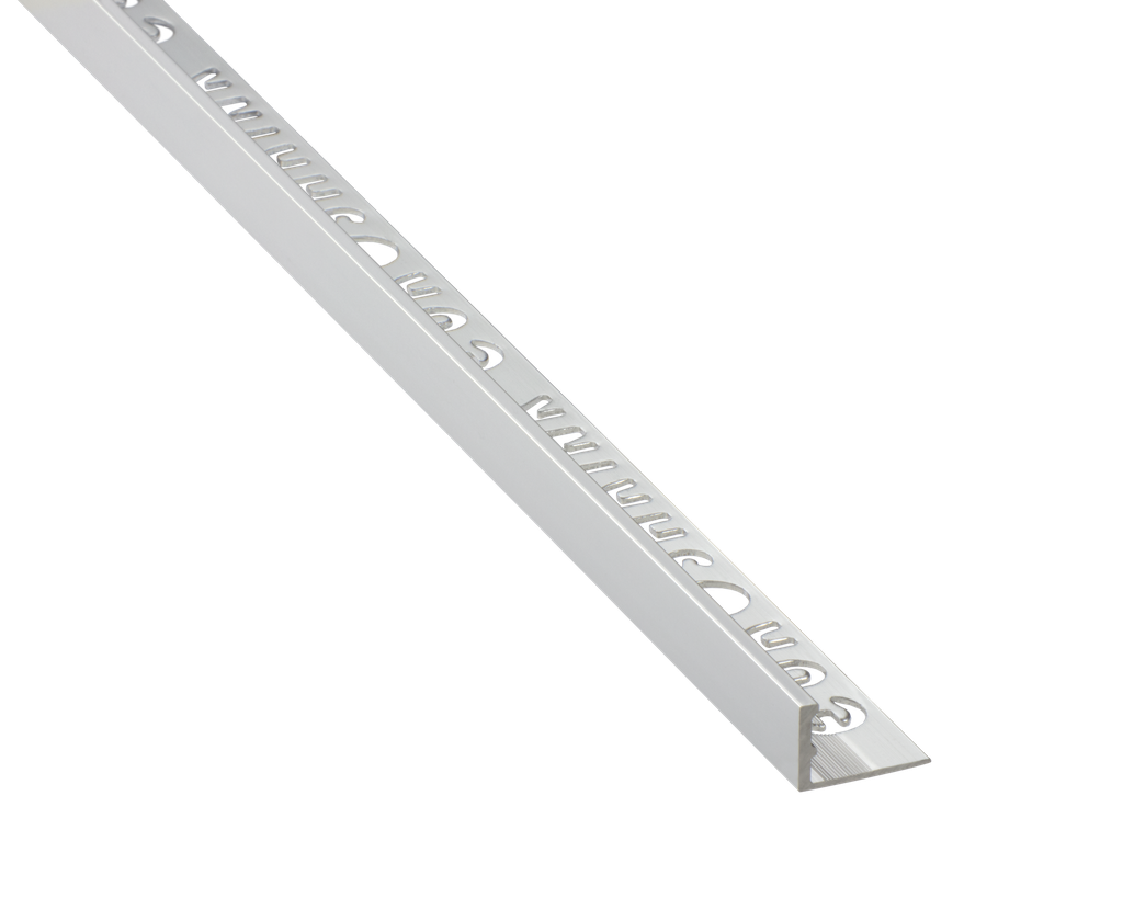 ULKOKULMALISTA/PÄÄTELISTA ALUMIINI 183A 10MM:2,5M:PLATA MATE/HOPEA MATTA