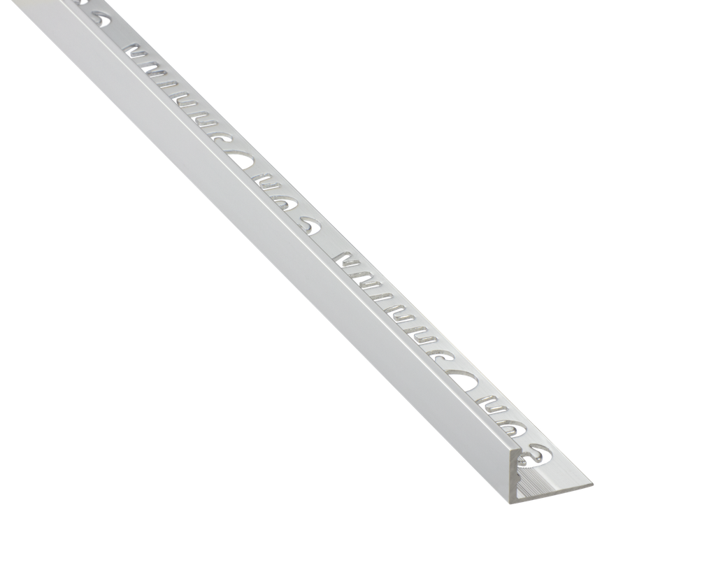 ULKOKULMALISTA/PÄÄTELISTA ALUMIINI 183A 8MM:2,5M:PLATA MATE/HOPEA MATTA