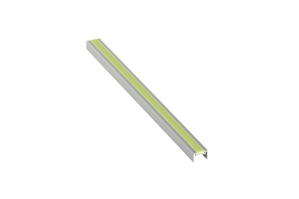 BOORDILISTA ALUMIINI 250A 15MM:2,5M PLATA MATE, hopea matta