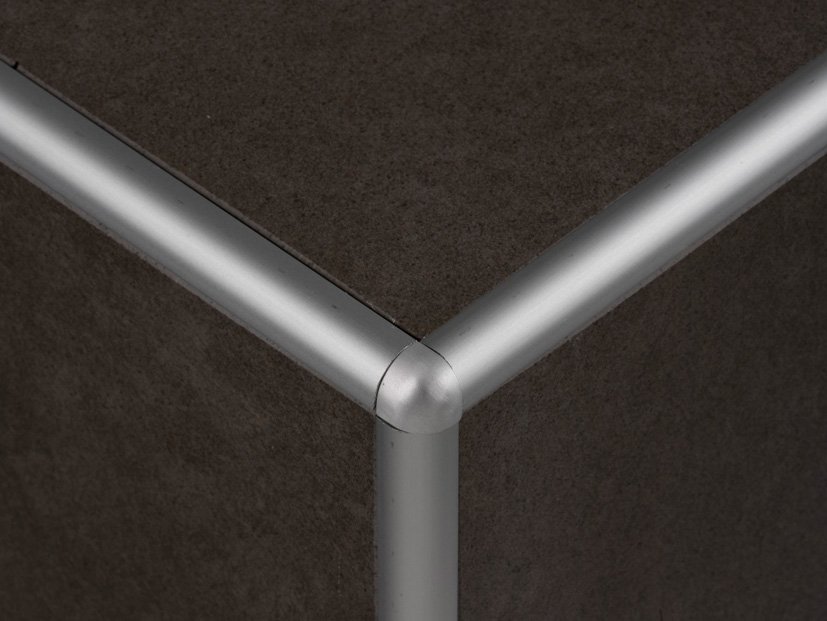ULKOKULMAPALA PUOLIPYÖREÄÄN ULKOKULMALISTAAN RST E-171S 12,5MM:INOX CEPILLADO/HARJATTU TERÄS