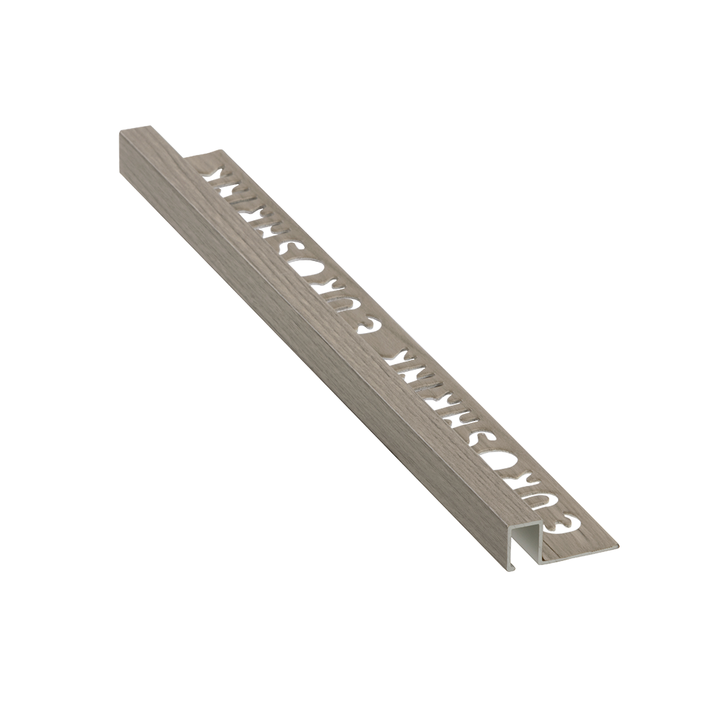 ULKOKULMALISTA KANTIKAS ALUMIINI  212A-12MM MADERA GRIS CLARO/VAALEAN HARMAA PUU