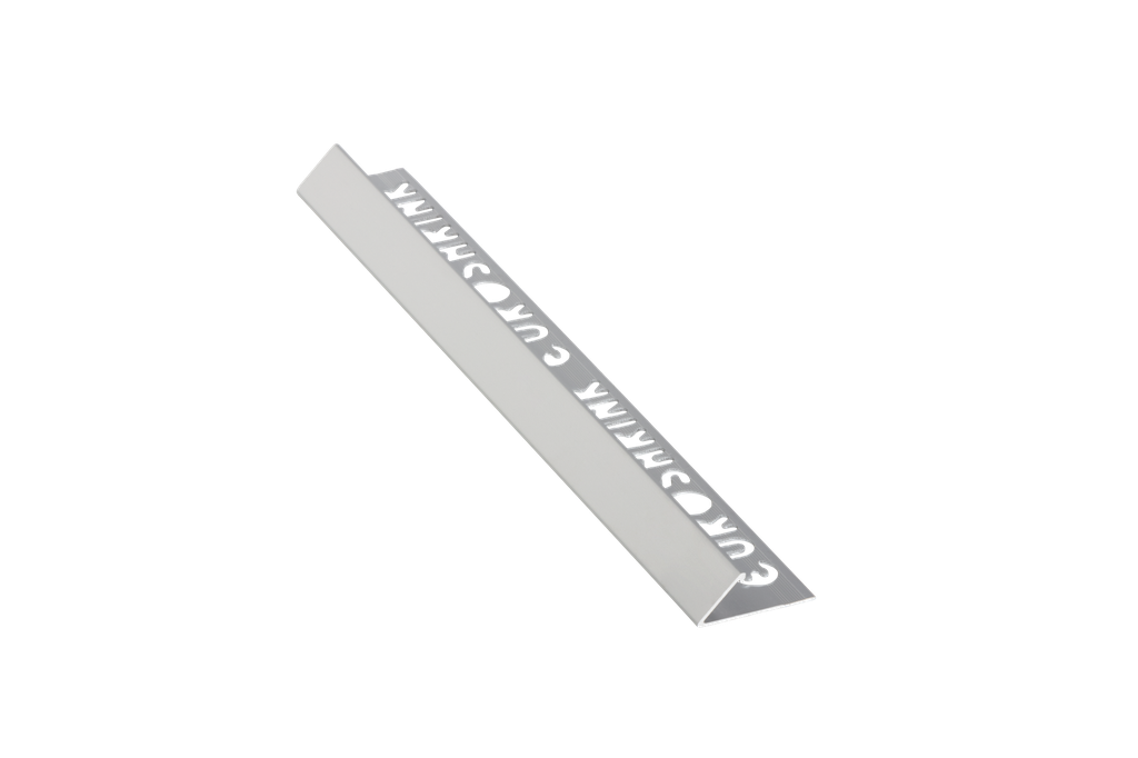 ULKOKULMALISTA 45 ASTETTA ALUMIINI 145A 10MM:2,55M:PLATA MATE/HOPEA MATTA