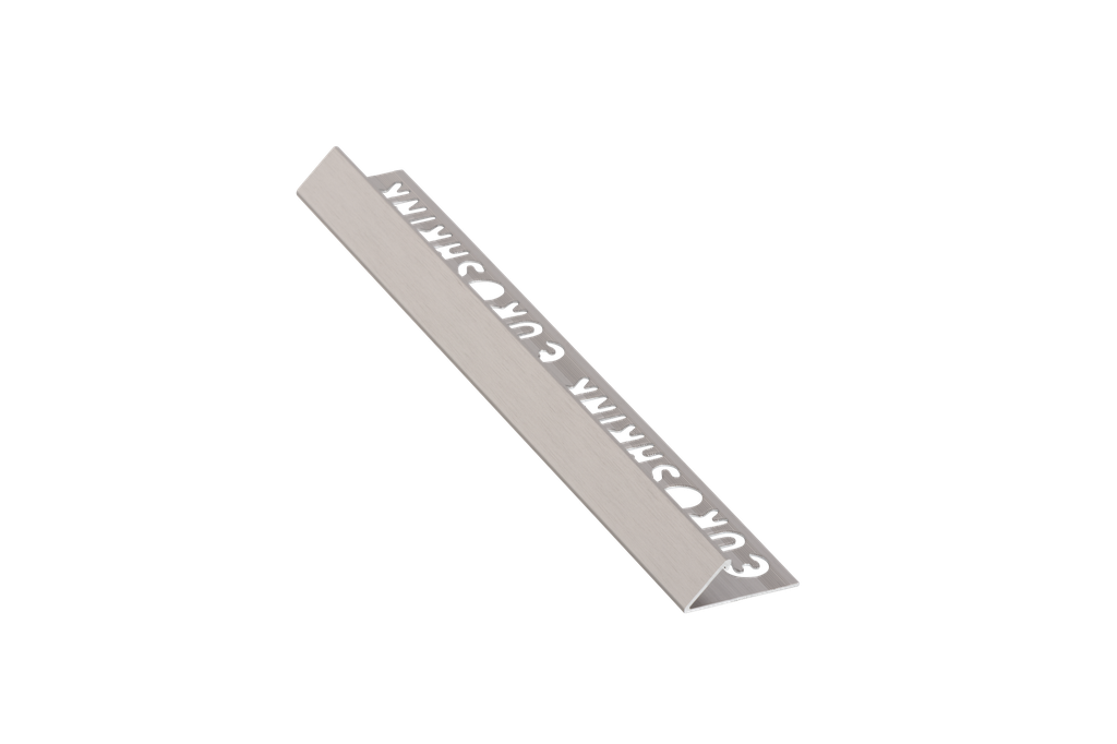 ULKOKULMALISTA 45 ASTETTA ALUMIINI 145A 10MM:2,55M:PLATA CEPILLADO/HOPEA HARJATTU