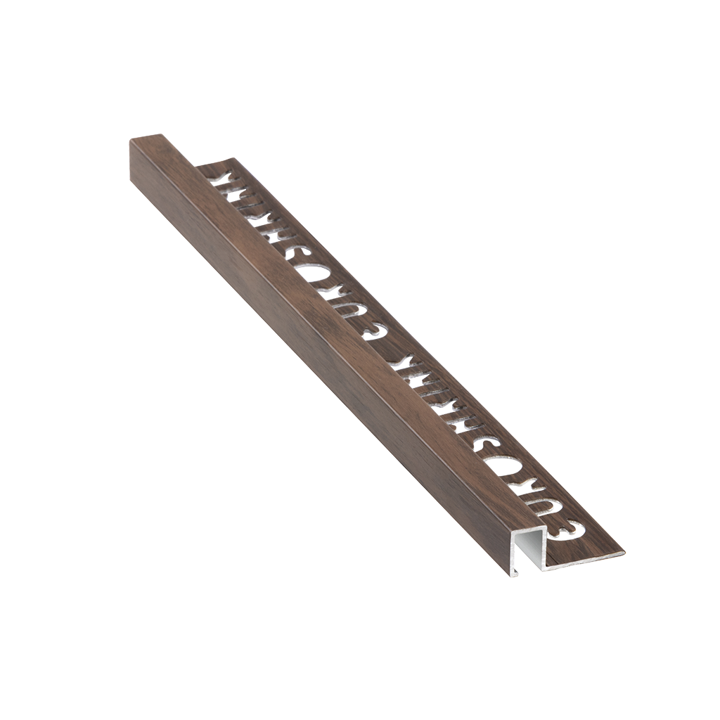 ULKOKULMALISTA KANTIKAS ALUMIINI 212A 12MM:2,5M:NOGAL/PÄHKINÄ