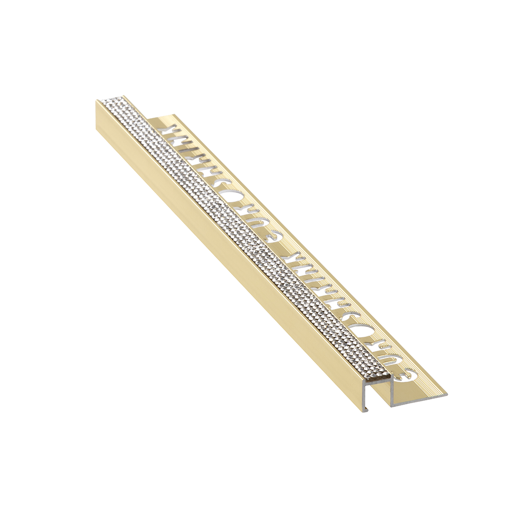 ULKOKULMALISTA KANTIKAS ALUMIINI CRYSTAL 212A 12MM:ORO BRILLO/KULTA KIILTÄVÄ KRISTALLI