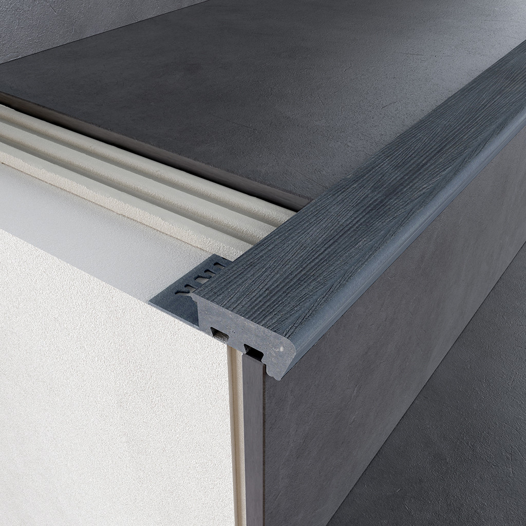 PORRASLISTA RUSTIIKKINEN PVC 245R/TEXTURA 12,5MM:2,5M:PIZARRA