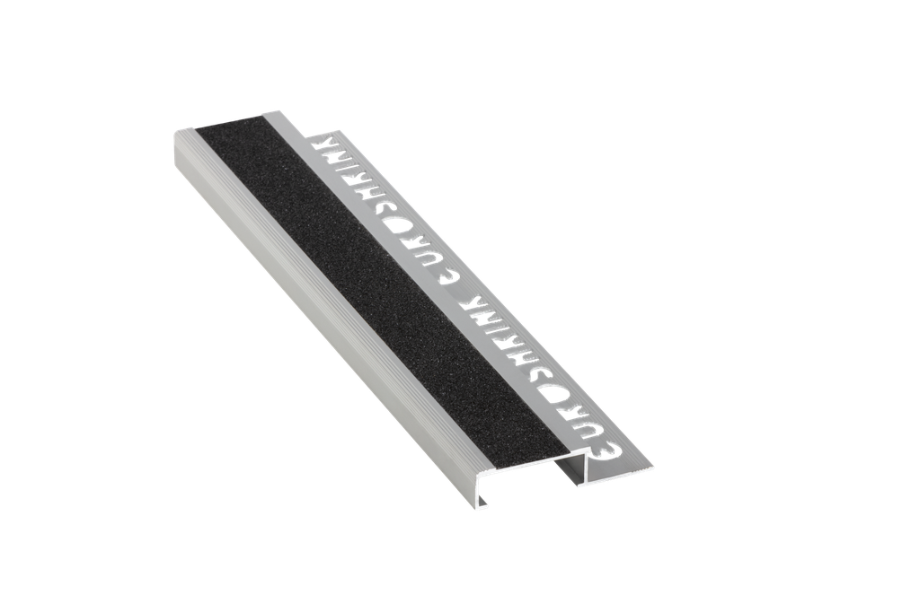 PORRASLISTA ALUMIINI 299A 12X40MM:PLATA MATE/NEGRO