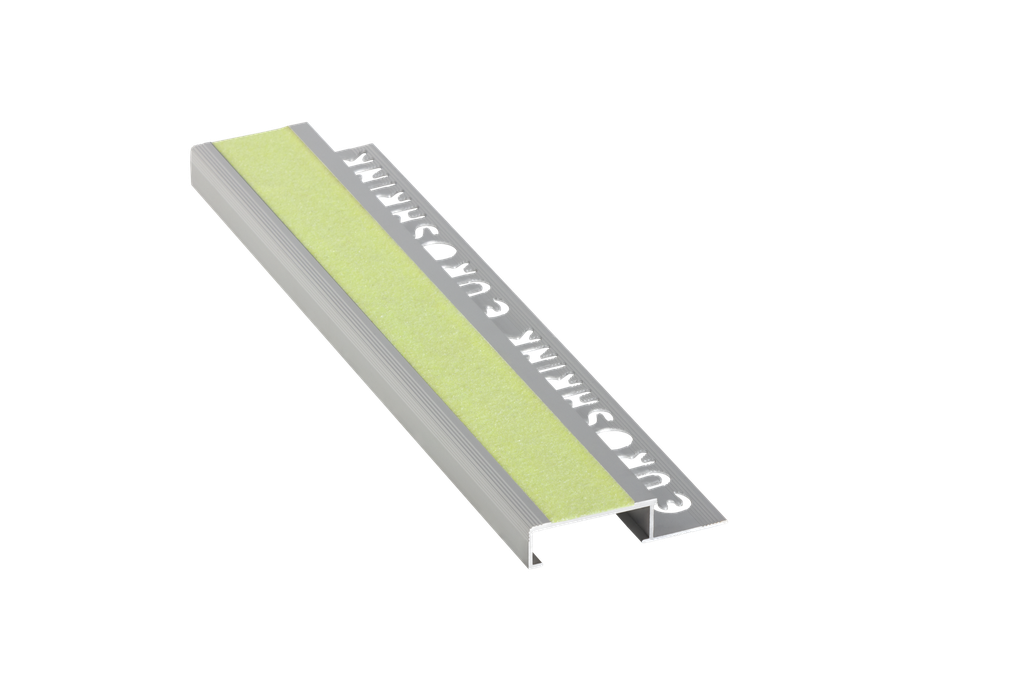 PORRASLISTA ALUMIINI 299A 12X40MM:PLATA MATE/LUMINOSO/JÄLKIVALAISEVA