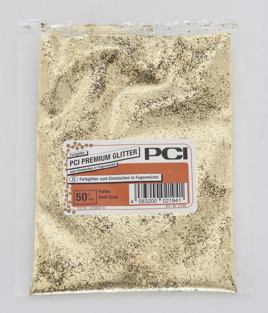 PCI PREMIUM GLITTER 50G SAUMALAASTEILLE, KULTA KARKEA