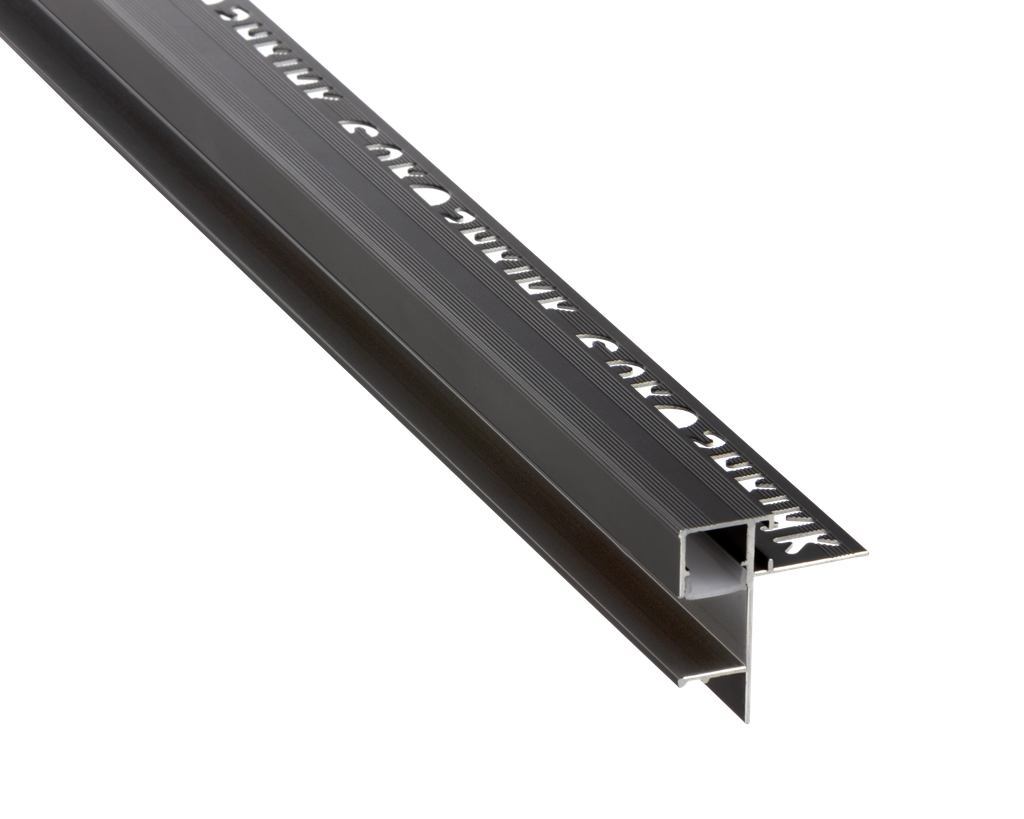 LED - PORRASLISTA ALUMIINI 306A 12MM:2,5M:NEGRO MATE / MUSTA MATTA