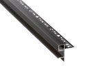 LED - PORRASLISTA ALUMIINI 306A 12MM:2,5M:NEGRO MATE / MUSTA MATTA