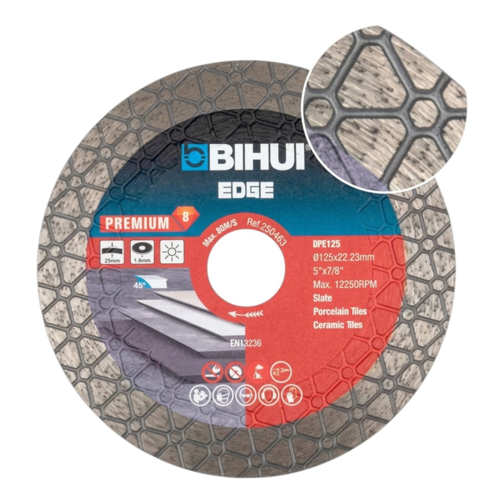 BIHUI B-SLIM TIMANTTITERÄ 125MM DCDS125 Ø125 / Ø22,23 / t 1,1MM
