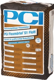 [4083200010495] PCI FLEXMÖRTEL S1 FLOTT &quot;JUOKSEVA&quot; KIINNITYSLAASTI C2ES1 20KG