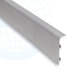 [8430647001405] JALKALISTA PÄÄTYPALA ALUMIINI F-206A 70MM:PLATA MATE/HOPEA MATTA PVC